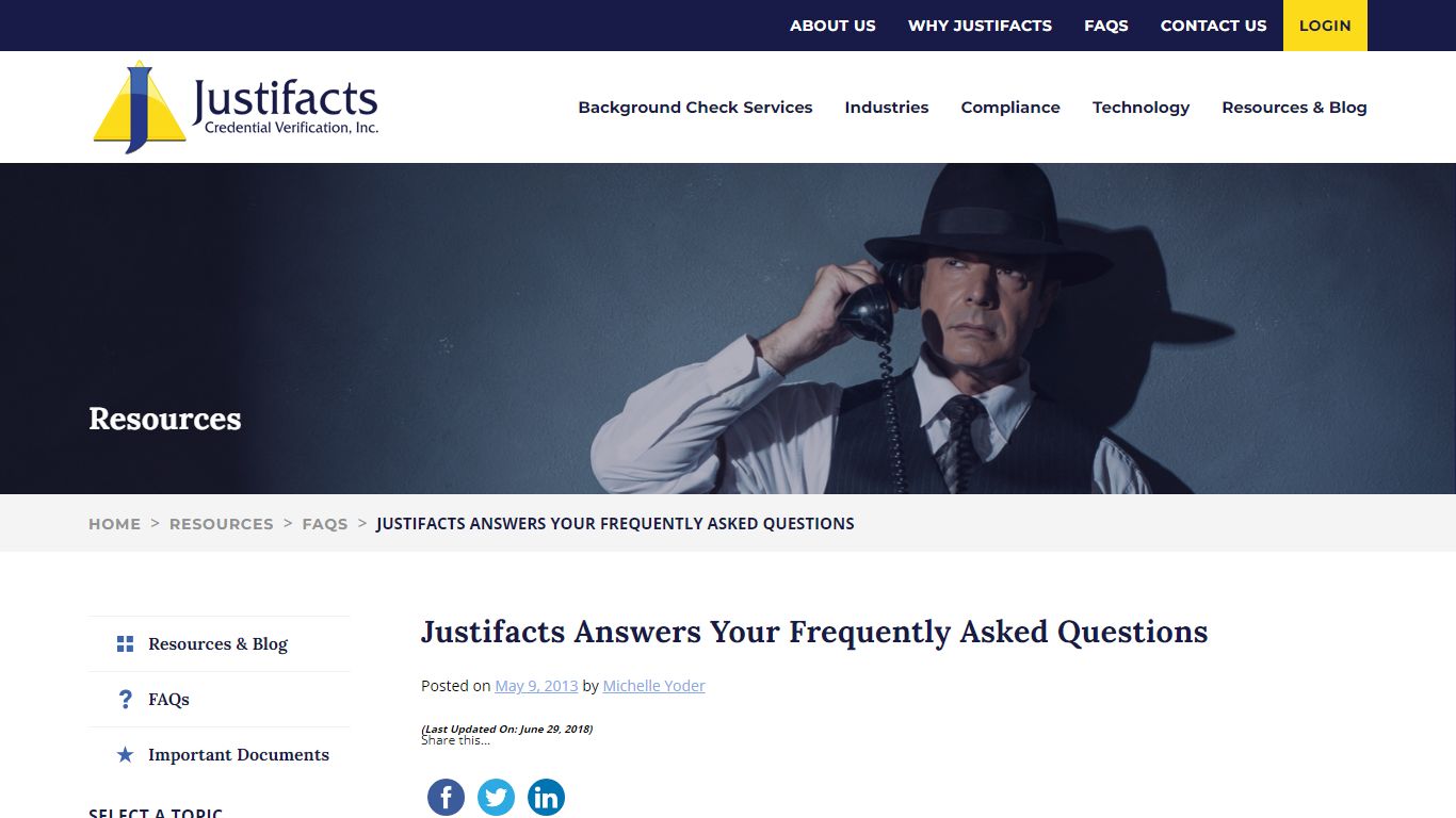 Justifacts Answers Frequently Asked Questions on Background Checks